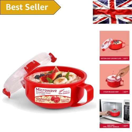 Red 850ml microwave breakfast - microwave,