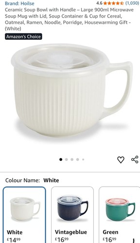 Microwave soup bowl mug - soup,