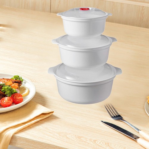 3pcs microwave bowls - bowls, lids