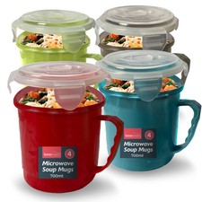 4 Microwave Soup Mug 700ml