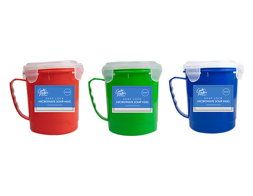Microwave soup mug - 3x,